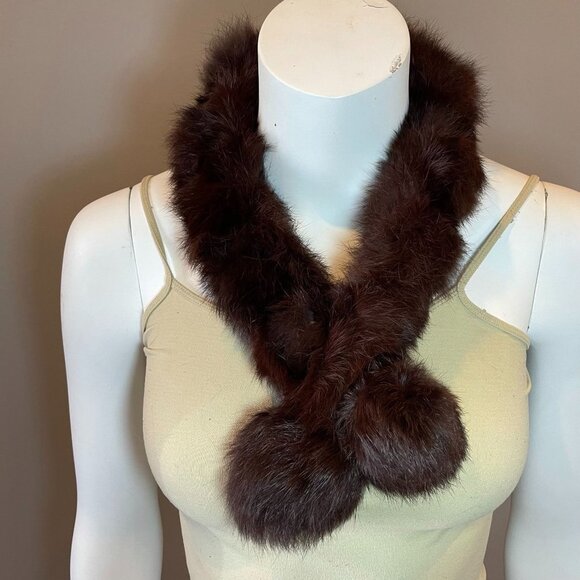 Genuine Rabbit Fur Scarf - Picture 1 of 7